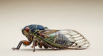 cicada on an even colored background