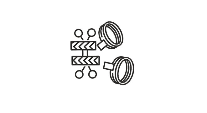 Magnifying Glass Over Abstract Data Structure.