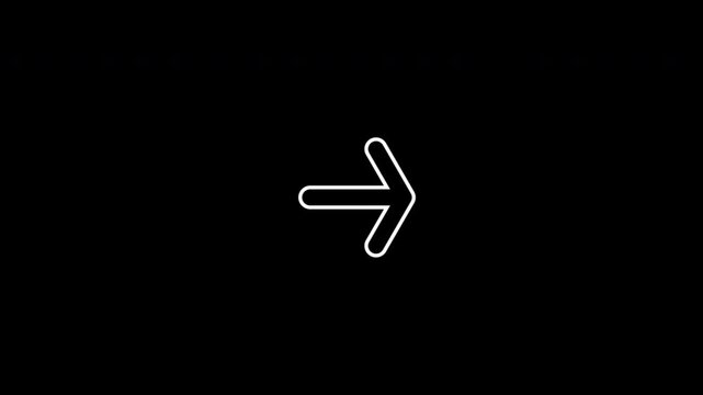 Squirrel arrow on black background. Suitable for presentations, websites, and design projects needing a simple directional element. Perfect for guiding viewers.