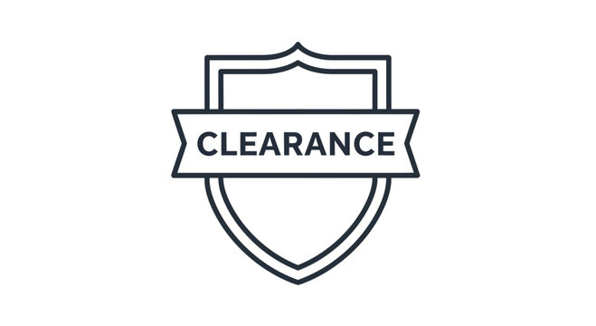 Clearance Sale Shield Icon, Discount Badge, Special Offer Stamp, Retail Promotion