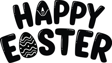 Happy Easter greeting with decorative egg © Mujahid