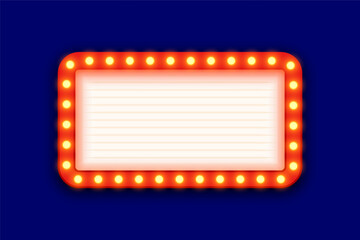 classic style blank glowing billboard sign for presentation © starlineart