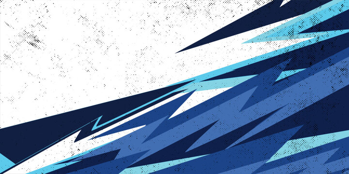 Abstract blue racing stripes modern background for vehicle wrap decal