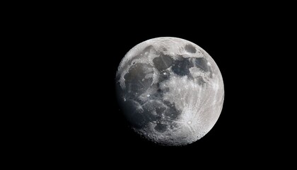 Moon Full Black Background