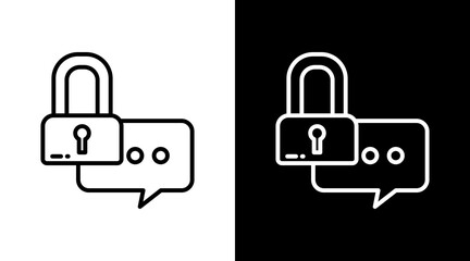 Chatting White Icon Set Design 