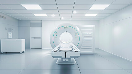 MRI検査装置と検査室内部のイメージ