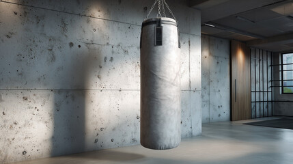 A large bag hanging from the ceiling