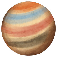 Watercolor Planet Illustration © elsabenaa