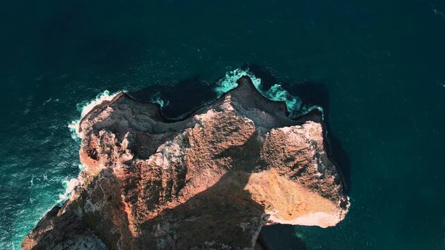 Drone View of Los Organos Basalt Columns In La Gomera Canary Islands