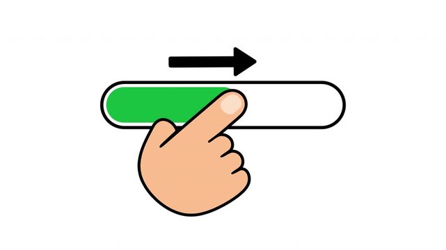 Finger swipe on slider progress bar, seamless UI loop