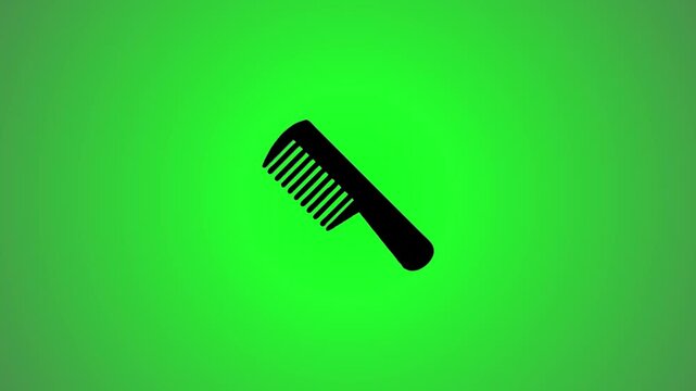 Comb with green screen background, hair styling tool, personal hygiene accessory for daily grooming, haircare item