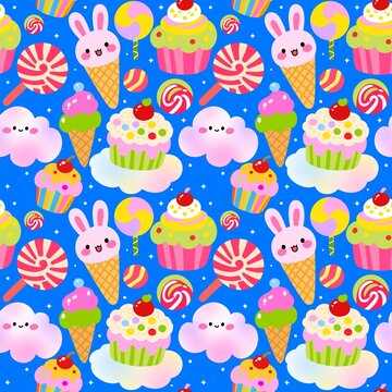 Sweet Cloud Adventure Seamless 