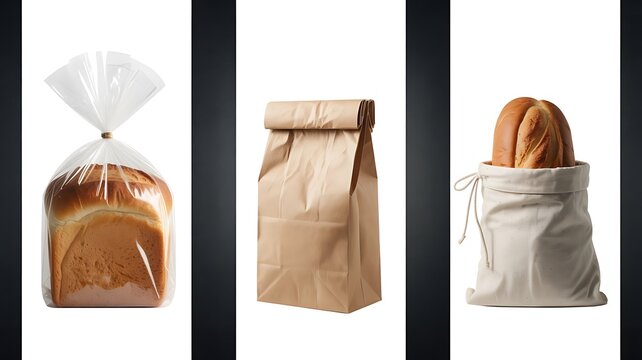Bread packaged in cloth bag with drawstring closure showing reusable eco friendly storage option