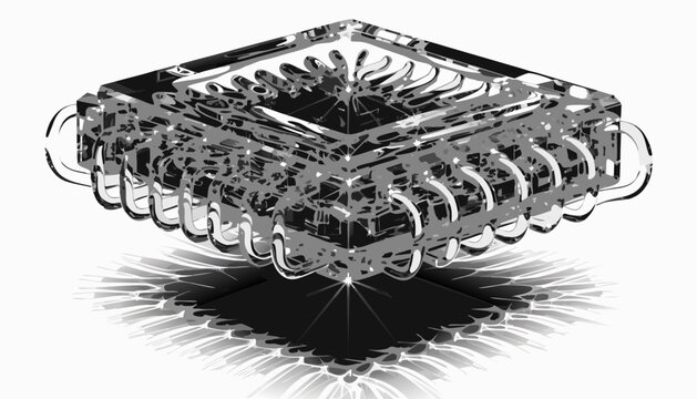 A detailed vector illustration of an impregnable fortress, depicted from an isometric viewpoint, showcasing strong defenses and fortifications.