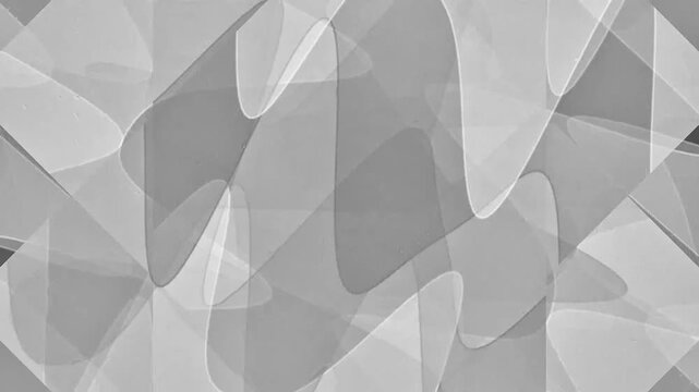 Dynamic abstract concept of translucent overlapping organic and geometric forms in a gradient monochrome palette, creating a subtle, modern background texture for digital design