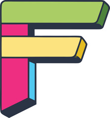 Fototapeta premium Different kind of letter F, art, illustration