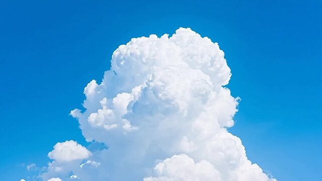 Large white cloud in blue sky