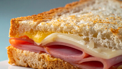 Delicious Toasted Ham and Cheese Sandwich with Tomato