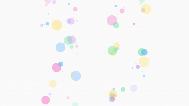 Pastel circles overlap and drift in abstract motion