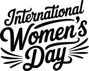 International women's day celebration logo