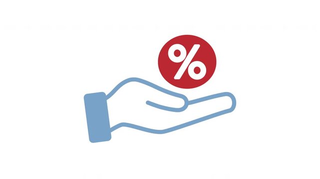 interest animated icon percent