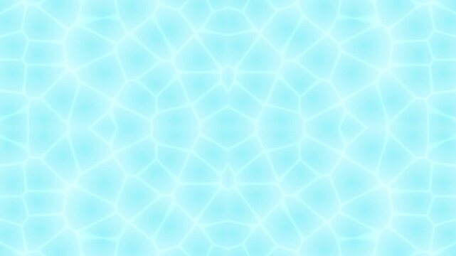 A serene light blue mosaic pattern viewed from directly above showcasing geometric shapes and symmetry in a calming design