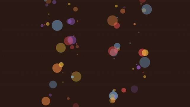 Pastel circles overlap and drift in abstract motion