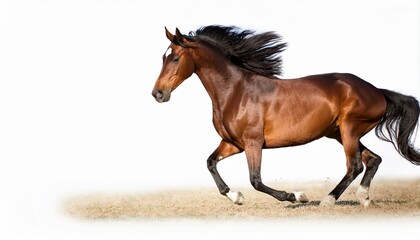 Obraz premium Horse Run Gallop On White