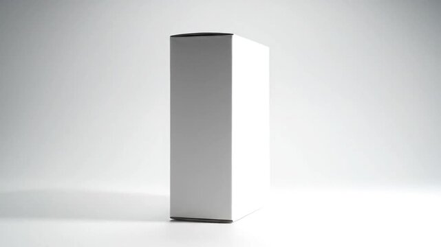 White Rectangular Box on White Background