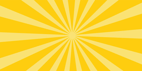Circus background of spiral yellow orange rays vector illustration. Vintage radial pattern with sunbeams or starburst strip. Circus, carnival, summer fair or chapiteau backdrop.