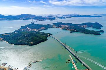 전남 고흥군 소록도와 소록대교의 풍경