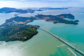 전남 고흥군 소록도와 소록대교의 풍경
