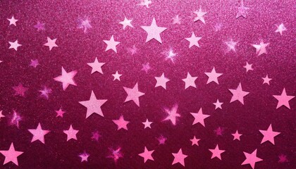 Pink Star Glitter On Transparent Backgroud Design For Decorating Background Wallpaper Illustration