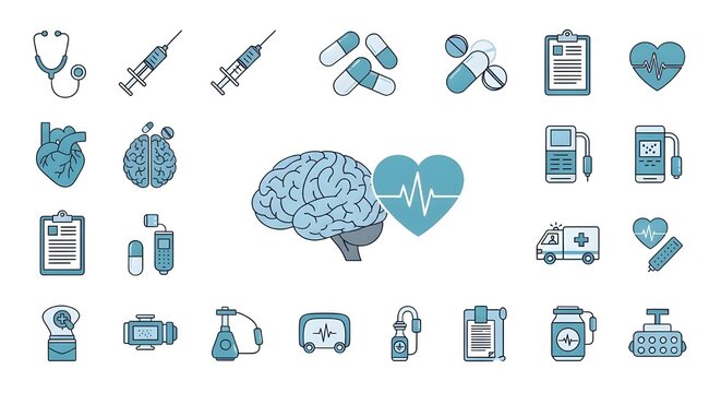 Idea de dise&ntilde;o m&eacute;dico/salud conjunto colorido/camino abierto disponible, editable/ilustraci&oacute;n, marco, tratamiento, encabezado, t&iacute;tulo, hospital, dise&ntilde;o, cl&iacute;nica, atenci&oacute;n de enfermer&iacute;a, atenci&oacute;n m&eacute;dic