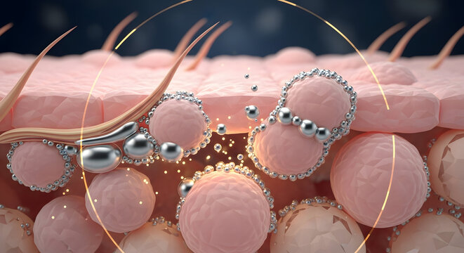 Demodex mite infestation on human skin magnified view of parasitic acari