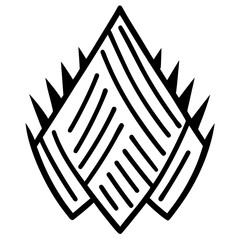 black and white vector illustration of an abstract symbol