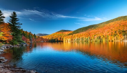 Echo Lake In The Fall In Vermont