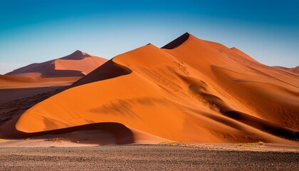 Desert Of Namib With Orange Dunes