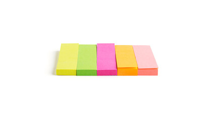 Colorful stickers isolated on a white background. Bookmarks. High quality photo