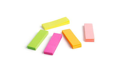 Colorful stickers isolated on a white background. Bookmarks. High quality photo