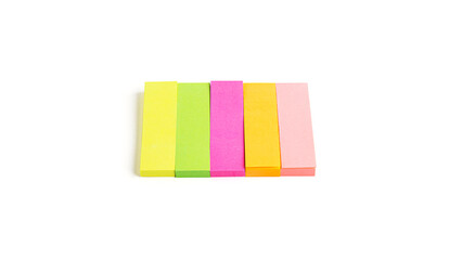 Colorful stickers isolated on a white background. Bookmarks. High quality photo