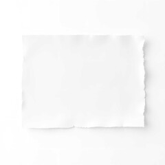 Obraz premium Blank white paper with rough torn edges centered on minimalist background for creative design use