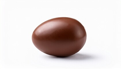 Classic Chocolate Easter Egg Isolated On White Background
