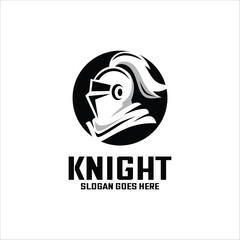 Obraz premium Medieval knight logo design vector