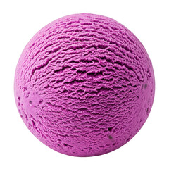 Obraz premium A close-up view of a vibrant purple cotton candy ball with a fluffy texture isolated on transparent background