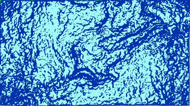 Abstract visual progression of textured blue and green patterns flowing seamlessly across frames, showcasing dynamic color transitions and intricate surface details in a continuous sequence