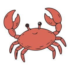 Cute Cartoon Crab Illustration