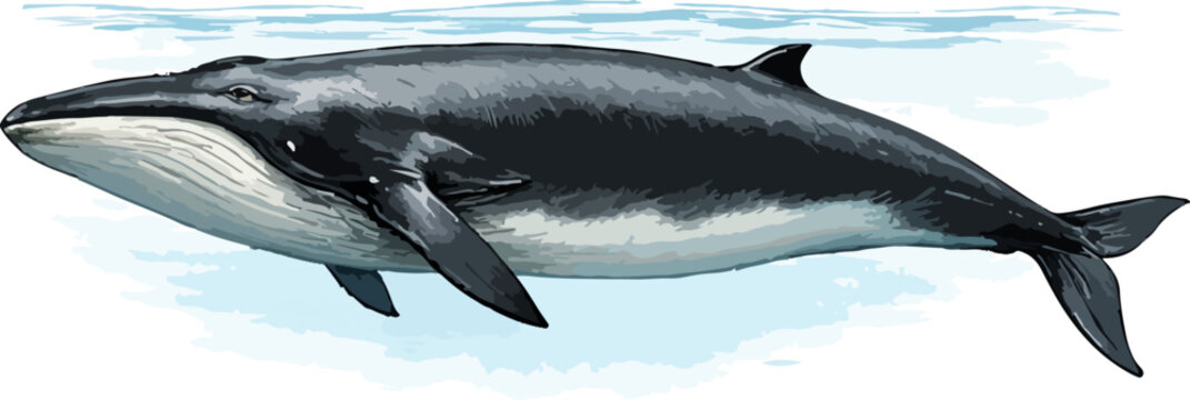 Balaenoptera physalus illustration art
