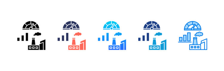 Naklejka premium Capacity Planning icon sheet multiple style collection