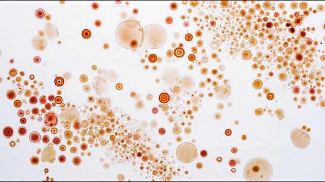 small fungus dots under the microscope